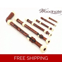 Woodnote 6 Pieces Pro. Knob Gold & Ivory Recorder Set